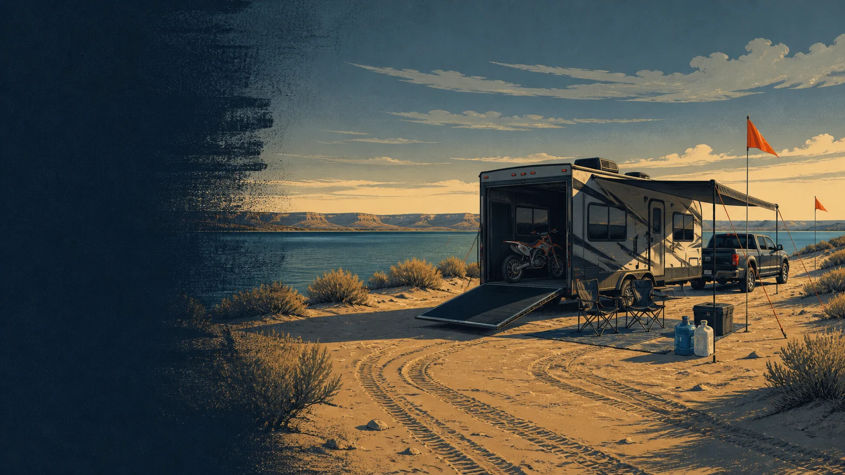 Camp where the sand meets the water. Moses Lake Washington Dune Guide