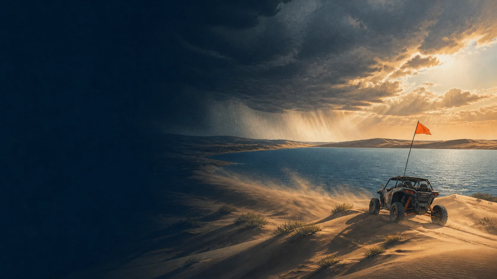 The lake makes the weather visible. Moses Lake Washington Dune Guide
